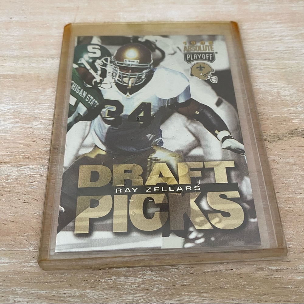 Ray Zellars Notre Dame College 1995 Draft New Orleans Card